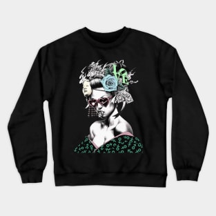 Vaporwave Geisha Cyberpunk Urban Style Crewneck Sweatshirt